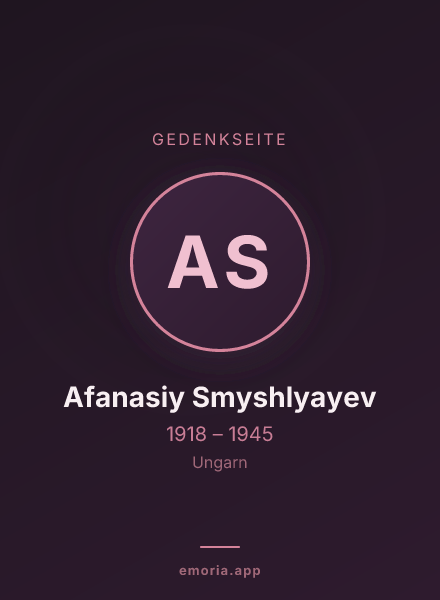 Gedenkportrait von Afanasiy Smyshlyayev