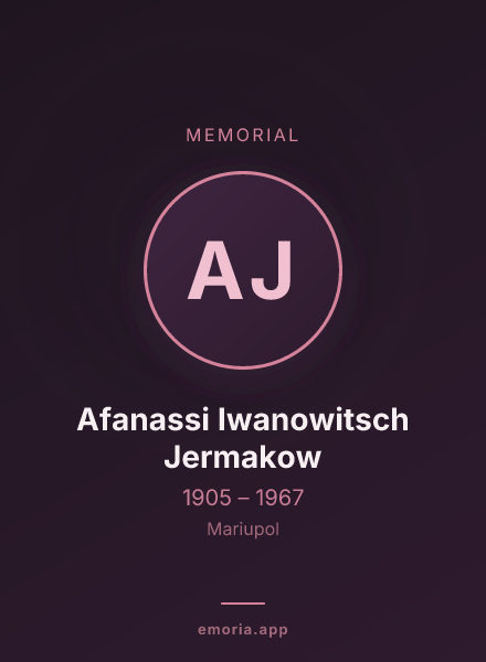 Memorial portrait of Afanassi Iwanowitsch Jermakow