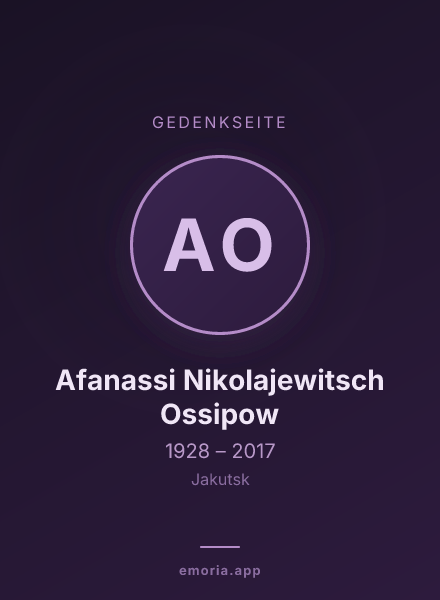 Gedenkportrait von Afanassi Nikolajewitsch Ossipow