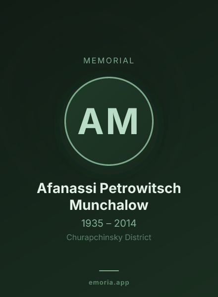 Memorial portrait of Afanassi Petrowitsch Munchalow
