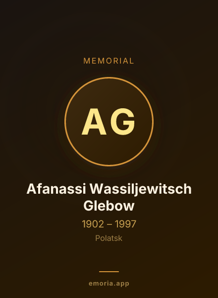 Memorial portrait of Afanassi Wassiljewitsch Glebow