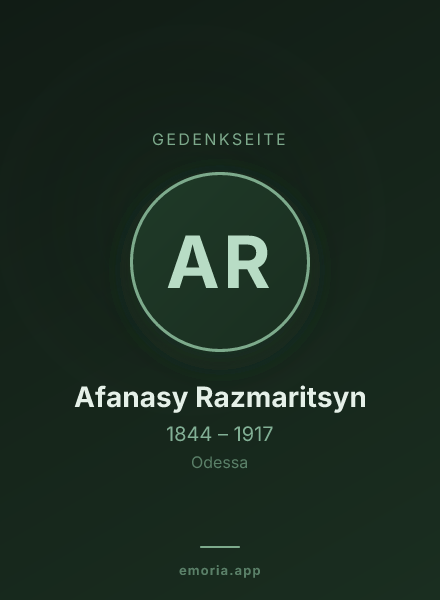 Gedenkportrait von Afanasy Razmaritsyn