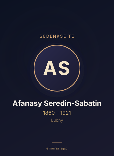 Gedenkportrait von Afanasy Seredin-Sabatin