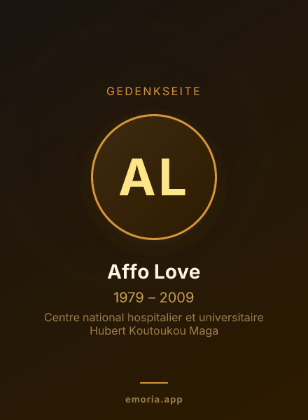 Gedenkportrait von Affo Love