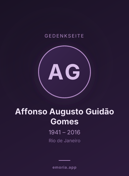 Gedenkportrait von Affonso Augusto Guidão Gomes