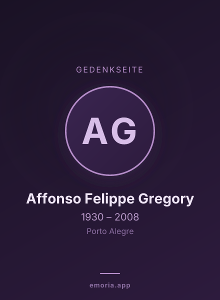 Gedenkportrait von Affonso Felippe Gregory