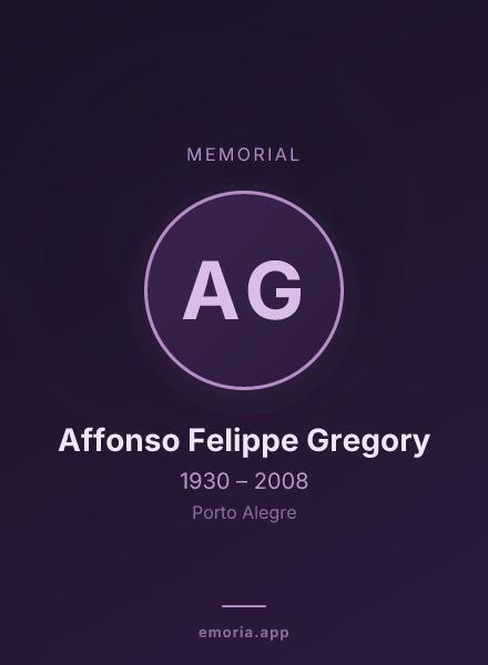 Memorial portrait of Affonso Felippe Gregory
