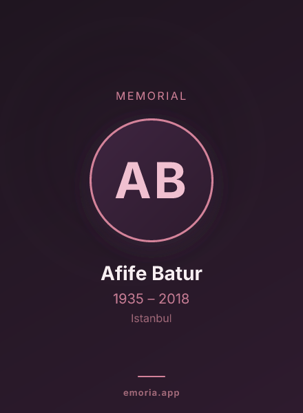 Memorial portrait of Afife Batur