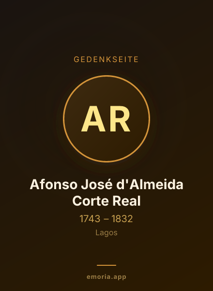 Gedenkportrait von Afonso José d'Almeida Corte Real