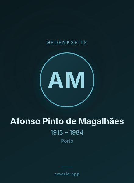 Gedenkportrait von Afonso Pinto de Magalhães