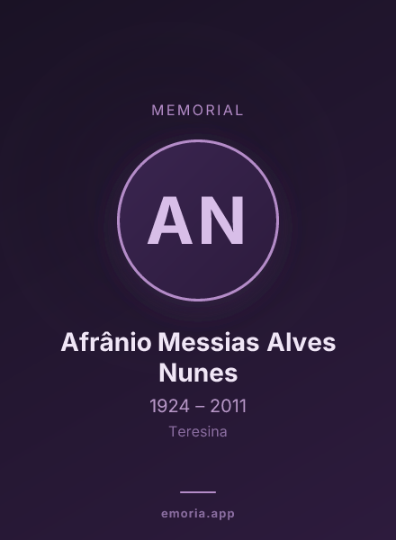 Memorial portrait of Afrânio Messias Alves Nunes