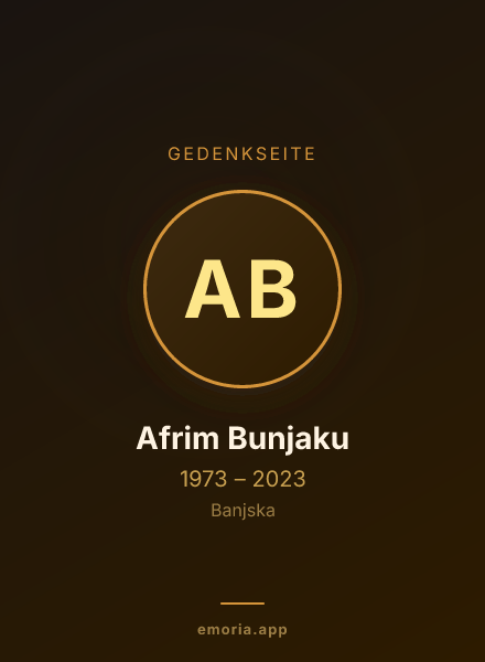 Gedenkportrait von Afrim Bunjaku