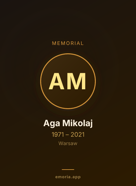 Memorial portrait of Aga Mikolaj