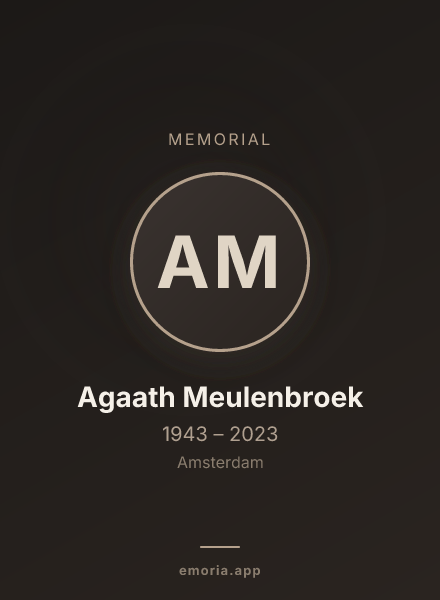 Memorial portrait of Agaath Meulenbroek