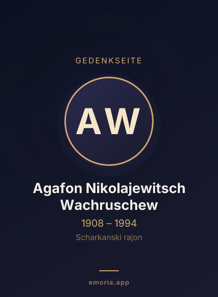 Gedenkportrait von Agafon Nikolajewitsch Wachruschew