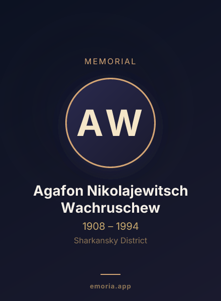 Memorial portrait of Agafon Nikolajewitsch Wachruschew