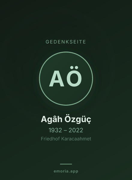 Gedenkportrait von Agâh Özgüç