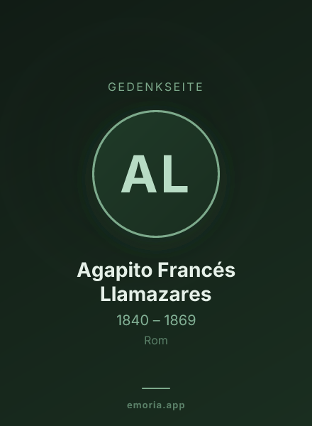 Gedenkportrait von Agapito Francés Llamazares