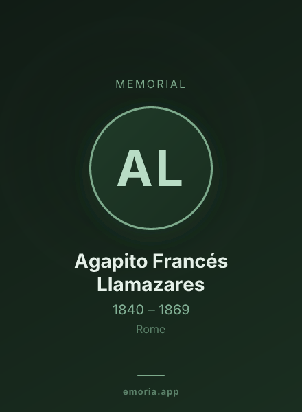 Memorial portrait of Agapito Francés Llamazares