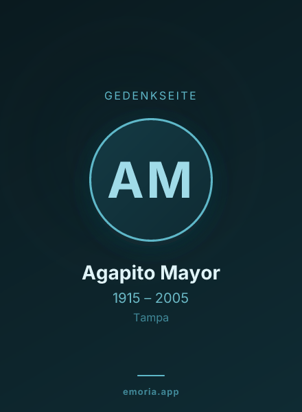 Gedenkportrait von Agapito Mayor