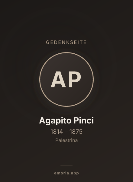 Gedenkportrait von Agapito Pinci