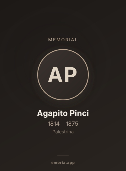 Memorial portrait of Agapito Pinci