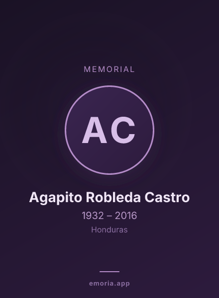 Memorial portrait of Agapito Robleda Castro