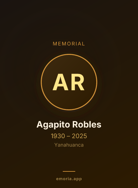 Memorial portrait of Agapito Robles