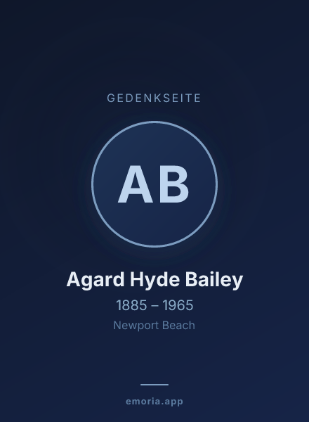 Gedenkportrait von Agard Hyde Bailey