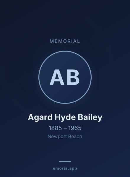 Memorial portrait of Agard Hyde Bailey