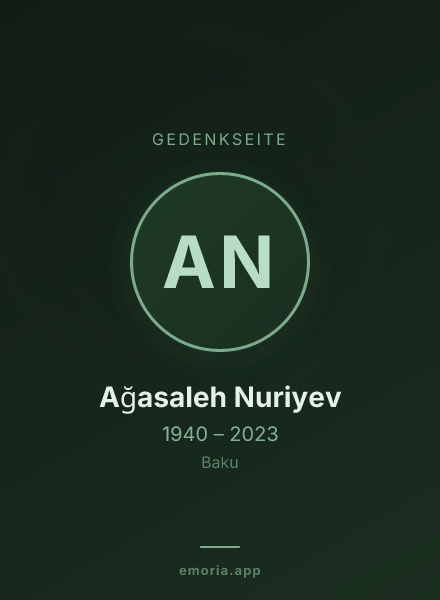 Gedenkportrait von Ağasaleh Nuriyev