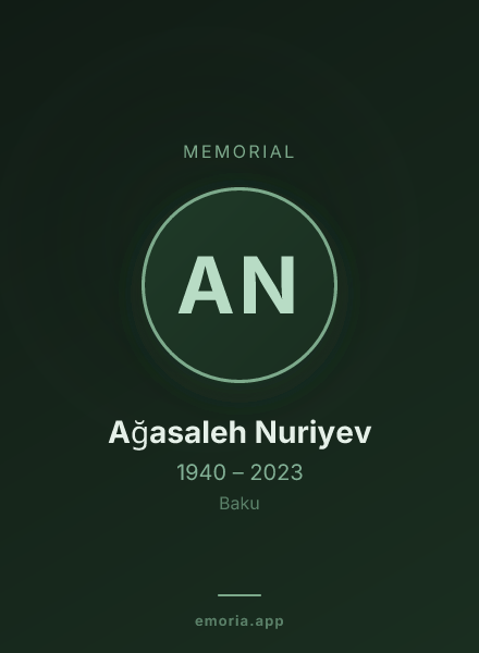 Memorial portrait of Ağasaleh Nuriyev