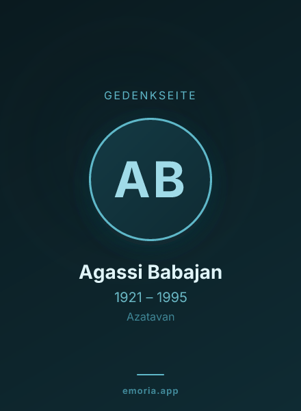 Gedenkportrait von Agassi Babajan