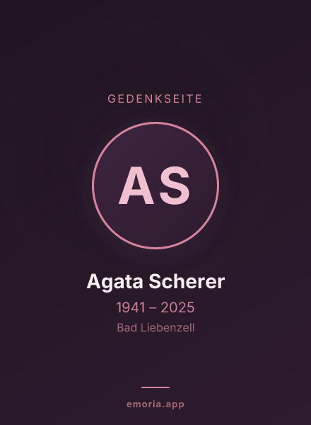 Gedenkportrait von Agata Scherer