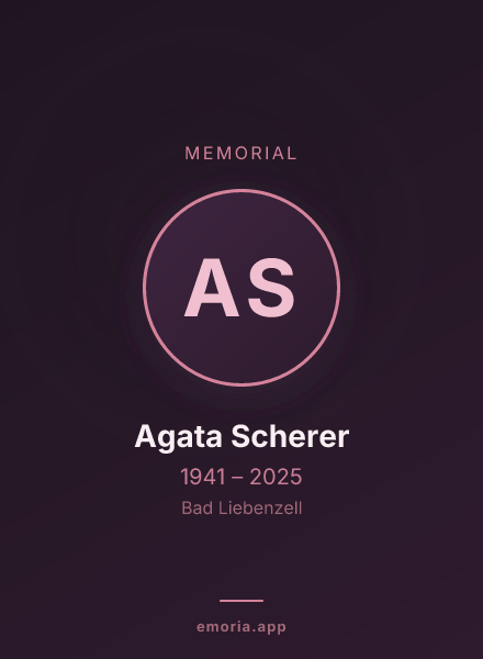 Memorial portrait of Agata Scherer