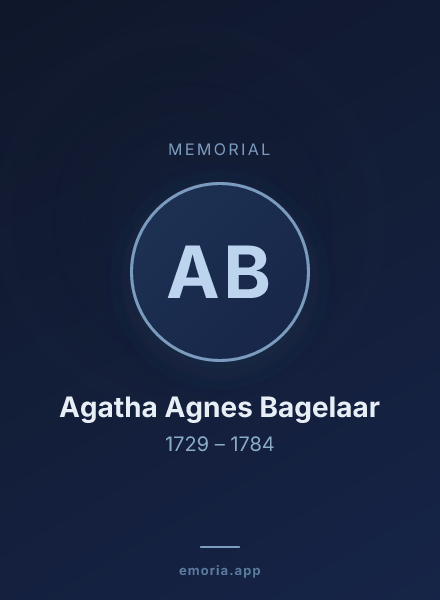 Memorial portrait of Agatha Agnes Bagelaar