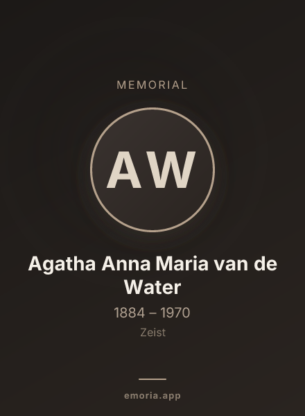 Memorial portrait of Agatha Anna Maria van de Water