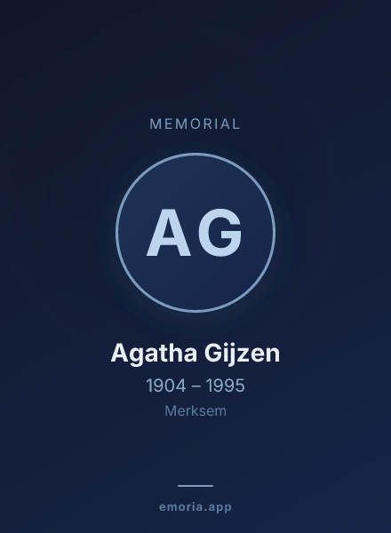 Memorial portrait of Agatha Gijzen