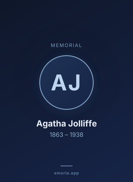 Memorial portrait of Agatha Jolliffe