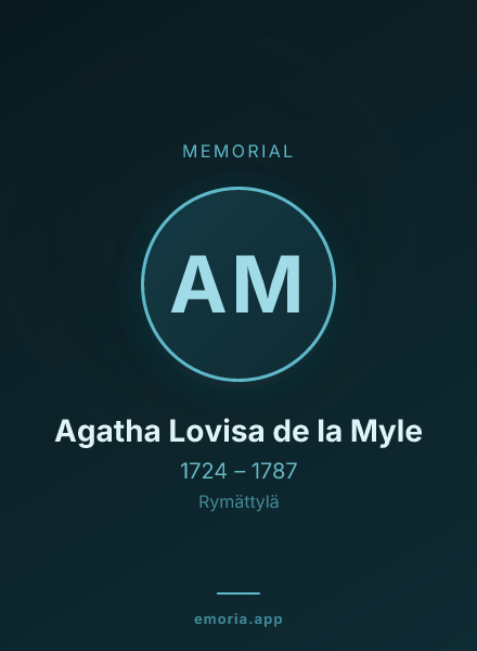 Memorial portrait of Agatha Lovisa de la Myle