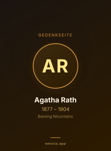 Gedenkportrait von Agatha Rath
