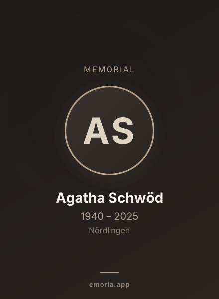 Memorial portrait of Agatha Schwöd