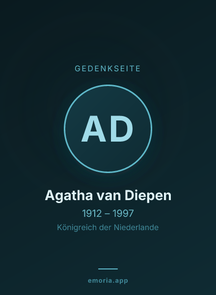 Gedenkportrait von Agatha van Diepen