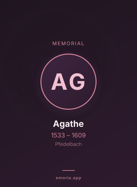 Memorial portrait of Agathe