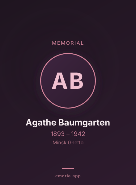 Memorial portrait of Agathe Baumgarten