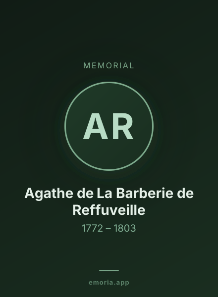 Memorial portrait of Agathe de La Barberie de Reffuveille