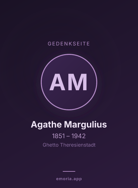 Gedenkportrait von Agathe Margulius