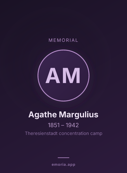 Memorial portrait of Agathe Margulius