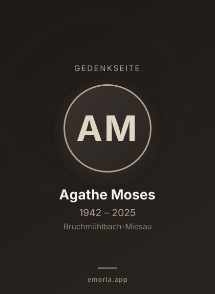 Gedenkportrait von Agathe Moses