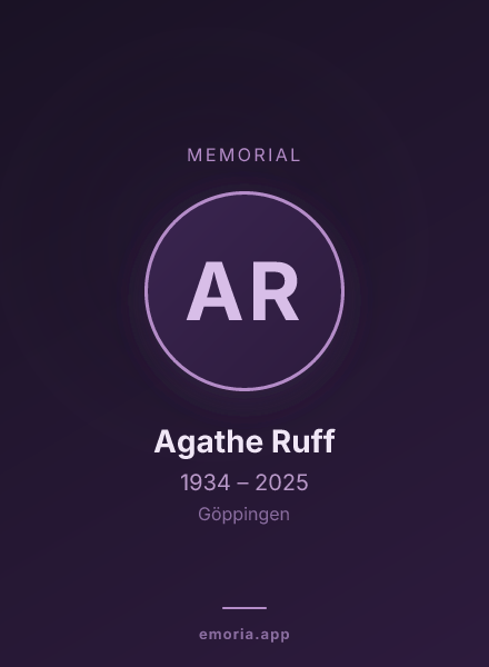 Memorial portrait of Agathe Ruff